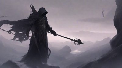 Guided by the void's dark whispers, a lone traveler ventures into the abyss, navigating through a realm of eternal darkness, guided by an unknown force that seeks rebirth and liberation from the void's grasp.