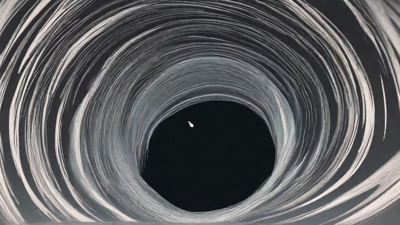 In the depths of a swirling void, a lone figure stands at the precipice, illuminated only by the faint glow of a dying star, as they embark on a perilous journey through the abyss towards an unknown destination.